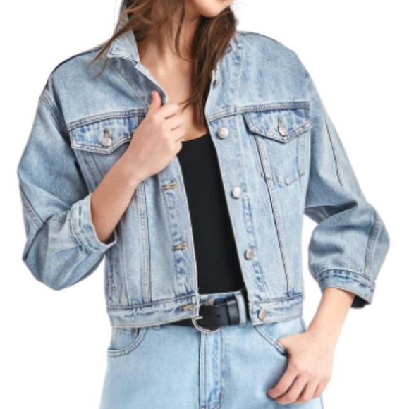 gap cropped jean jacket